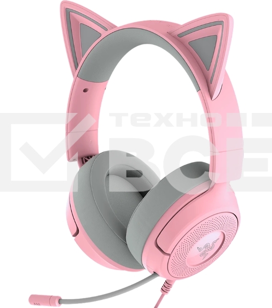 Гарнитура Razer Kraken Kitty V3 X розовый, проводная, 3.5 мм