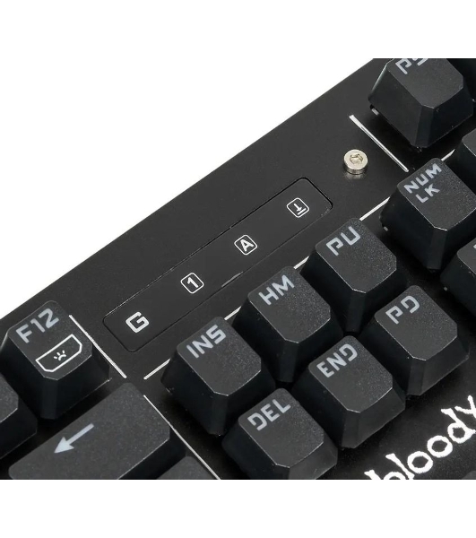 Клавиатура проводная A4 B975 механическая черный USB Gamer LED (подставка для запястий)