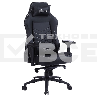 Кресло игровое Cactus CS-CHR-0112BL-M, массажное, с подголовником, черный