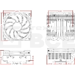 Кулер для процессора ID-COOLING IS-40-XT черный 92мм алюминий+медь 2800rpm 35.2db 4-pin 95W 47мм, фото7