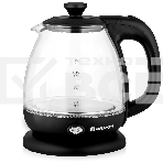 Чайник электрический BRAYER BR6106, 1100 Вт, 1 л, стеклянный, автоотключение, подсветка, черный, фото 1
