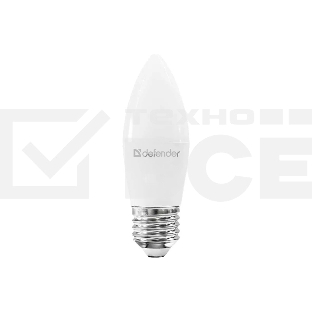 Лампочка светодиодная Defender C37-12W-865-E27 свеча, 6500 К, холодный дневной, 1 шт.