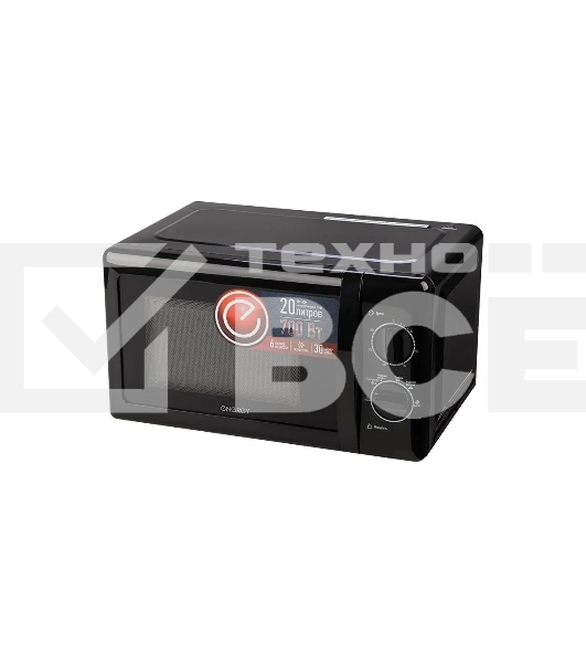 Микроволновая печь ENERGY EMW-20704 черный, 20 л, 700 Вт, переключатели - поворотный механизм