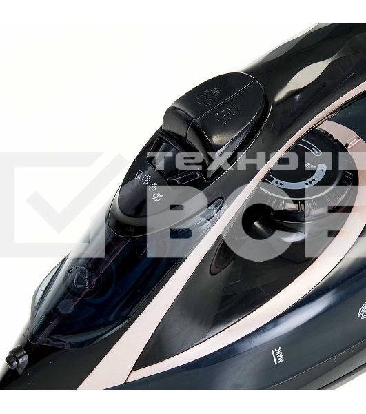 Утюг DELTA LUX DE-3001 черный с бронзовым, 2000 Вт