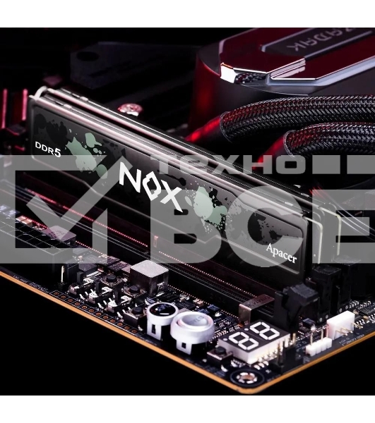 Оперативная память Apacer Nox, DDR5, 32Gb (2x16Gb), 5200MHz, CL40, DIMM, радиатор, серый/черный