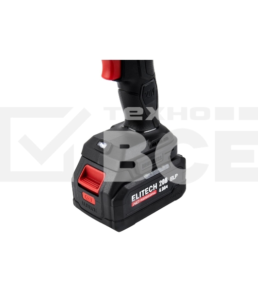 Дрель-шуруповерт Elitech CD 20BL2, 20 В, 4 Ач, 130 Нм, бесщеточный