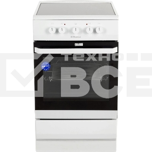 Плита электрическая Hansa FCCW54000 белый, конфорок 4 шт, духовка 68 л, 50 см x 85 см x 60 см