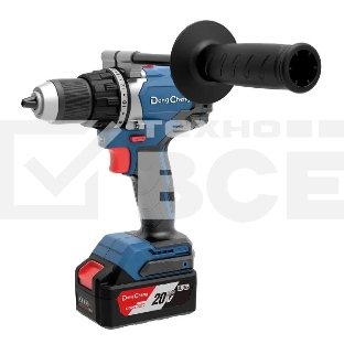 Дрель-шуруповерт DongCheng DCJZ06-13, 20 В, 5 Ач, 120 Нм, бесщеточный