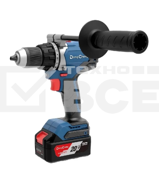 Дрель-шуруповерт DongCheng DCJZ06-13, 20 В, 5 Ач, 120 Нм, бесщеточный