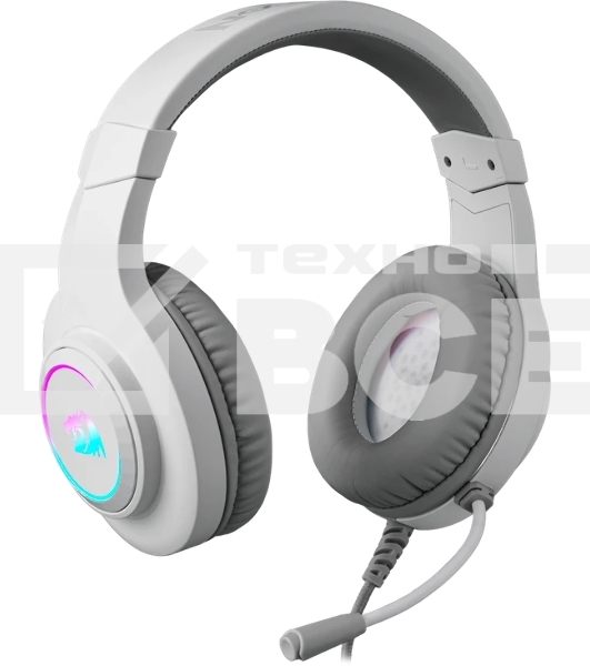Гарнитура Redragon Hylas белая, проводная, USB / 2 x mini jack 3.5 мм, подсветка