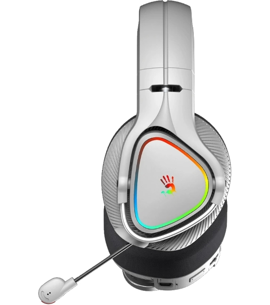 Гарнитура проводная с микрофоном A4Tech Bloody MR710 серый BT оголовье (MR710 GREY)