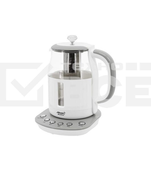 Чайник электрический ATLANTA ATH-2534 1,5л, стекло (gray) (24)