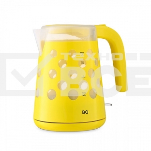 Чайник BQ KT1713P Yellow. Мощность:2200 Вт, Объем 1,7л, LED подсветка