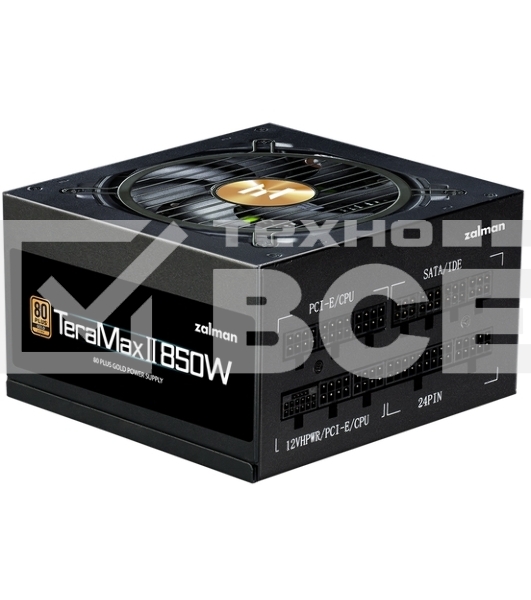 Блок питания Zalman TeraMax II ZM850-TMX2, 850Вт, 80 PLUS Gold, 120мм, модульный, черный
