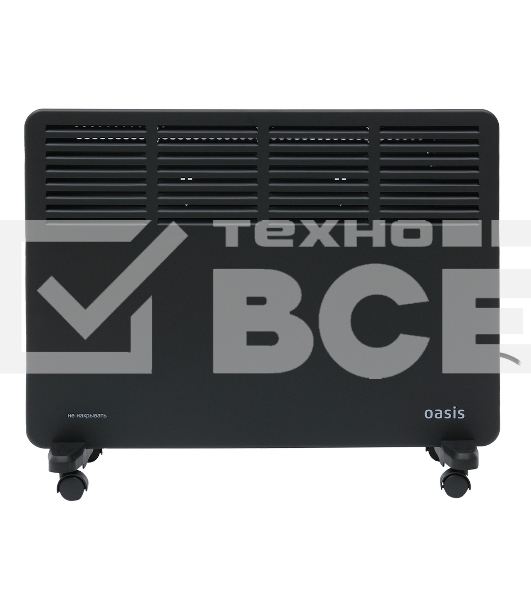 Конвектор Oasis KM-15B черный, 1500 Вт, 20 м2, термостат