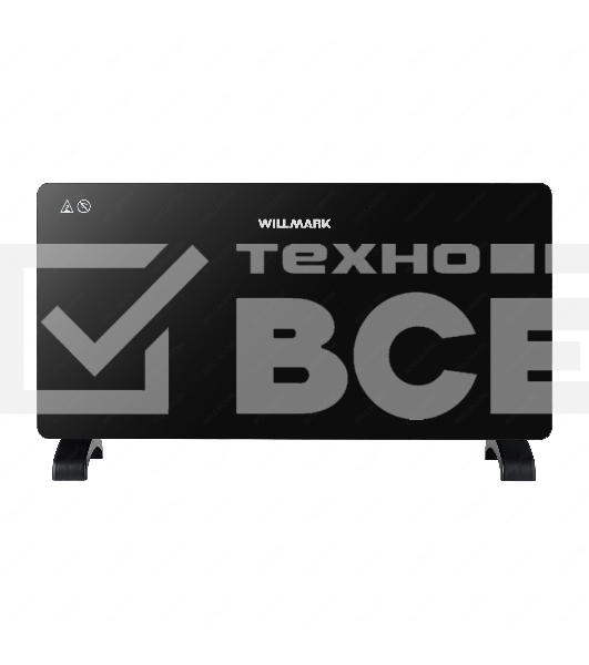 Конвектор Willmark WCH-2000GB (стекл.панель, 2000Вт, 2 реж., термостат, черный)