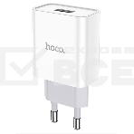 Блок питания (сетевой адаптер) HOCO C81A Asombroso single 1xUSB, 2.1A, 10W, белый, фото 1