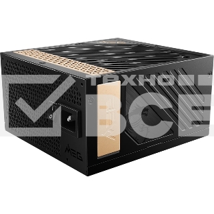 Блок питания MSI MEG Ai1300P (306-7ZP4A11-CE0), 1300Вт, 80 PLUS Platinum, 120мм, модульный, черный / золотой