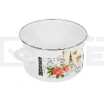 Кастрюля Appetite 1RD201М Париж с крышкой, эмалированная сталь, цилиндрическая 4 л, фото2