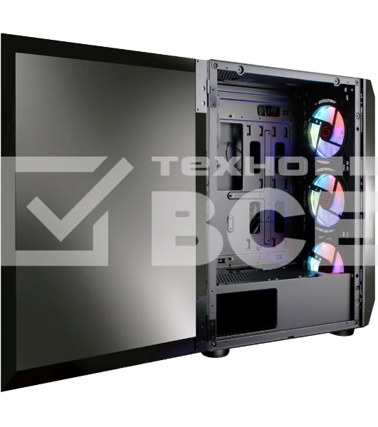 Компьютерный корпус Ginzzu GL300 FAN 12CM RGb*4 USB 3.0 Window