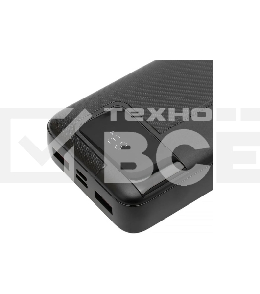 Портативный аккумулятор Gembird GPB-20Q, 20000мА·ч, QC/PD, дисплей, черный