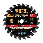 Пильный диск по дереву Denzel ф185х 20 мм, 24 зубьев 733307, фото 1