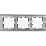 Рамка 3-мест. IEK BRITE РУ-3-БрС сталь, фото5