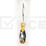 Отвертка шлицевая Deli DL6351001 5х100мм Материал: CR-V. Двухкомпонентная ручка. Хромированная, фото3