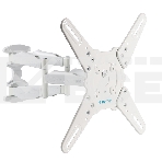 Кронштейн Kromax ATLANTIS-45 для 22'-65' белый Кр. стал. наст. для TV 22'-65', max 45 кг, 5 ст св., нак. +5°-15°, пов. 160°, от ст. 55-470 мм, max VESA 400x400 мм), фото 1