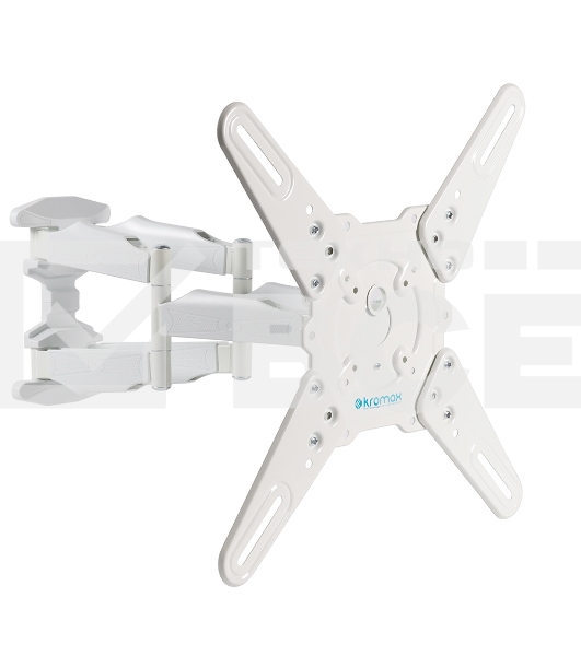 Кронштейн Kromax ATLANTIS-45 для 22'-65' белый Кр. стал. наст. для TV 22'-65', max 45 кг, 5 ст св., нак. +5°-15°, пов. 160°, от ст. 55-470 мм, max VESA 400x400 мм)