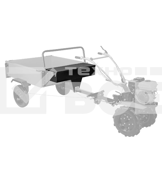 Ящик-сиденье для мотоблочного прицепа Denzel B-500