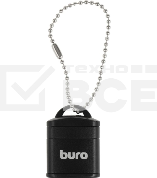 Кард-ридер Buro BU-CR-200/черный/micro-SD/USB 2.0/пластик
