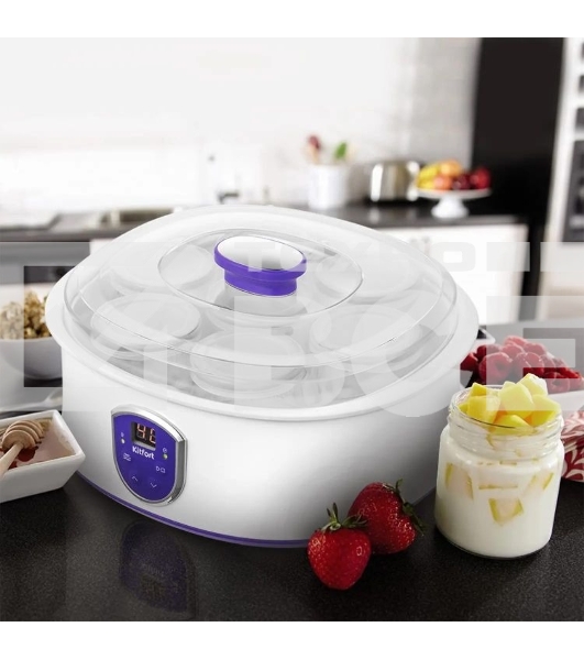 Йогуртница Kitfort КТ-2088-1 20Вт белый/фиолетовый