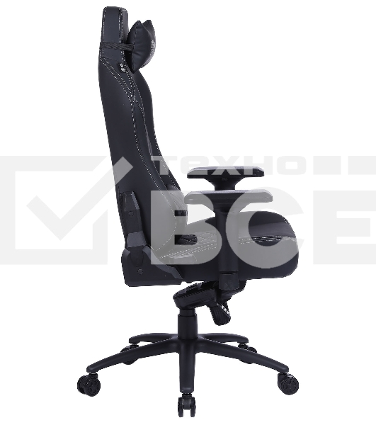 Кресло игровое Cactus CS-CHR-0112BL-M, массажное, с подголовником, черный