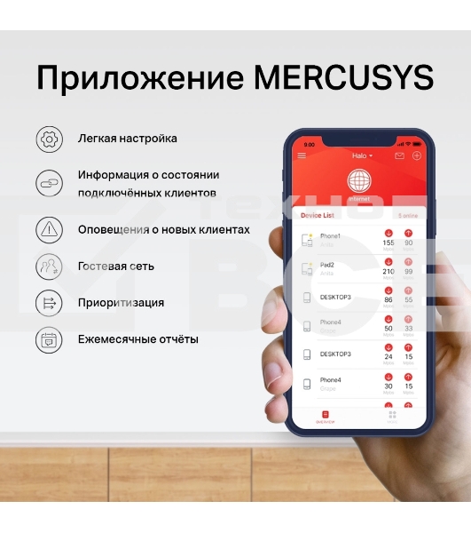 Система MESH AC1200 Whole Home Mesh Wi-Fi System, 2 Internal Antennas, 2 GB ports  (WAN/LAN)