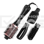 Фен-расческа Galaxy Line GL 4414, черный, 1200 Вт, 2 скорости потока воздуха, 3 температурных режима, шнур, вращающийся на 360°, насадка овальная со щетиной и зубчиками, полая насадка-расческа, полукруглая насадка-щетка, массажная насадка-щетка, фото7