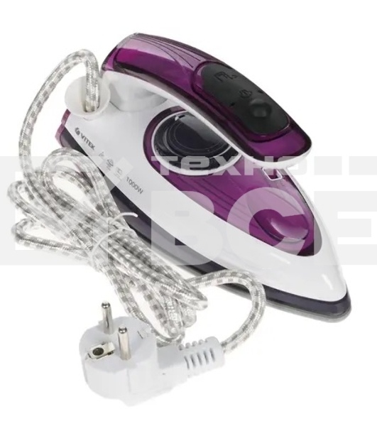 Утюг дорожный Vitek VT-8305 1000Вт белый/фиолетовый