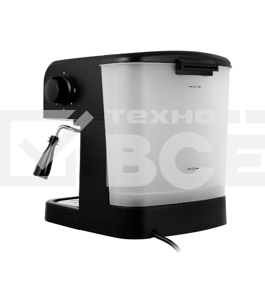 Кофеварка рожковая Maunfeld MF-734BK чёрный, исп. кофе - молотый/чалды, 1.5 л, 850 Вт, 15 Бар