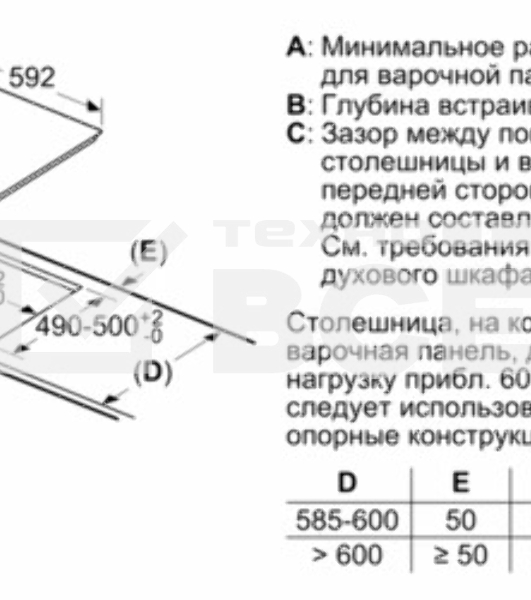Индукционная варочная панель Bosch PUG61KAA5E черный