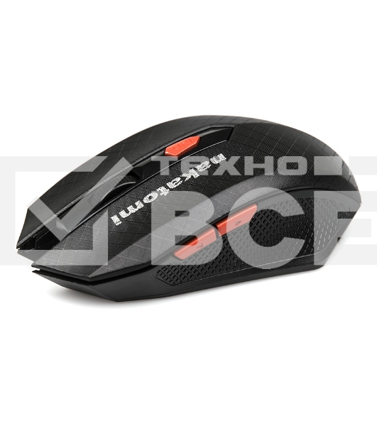 Мышь беспроводная Nakatomi MRON-08U черный, 1600 dpi, радиоканал, USB, кнопки - 6