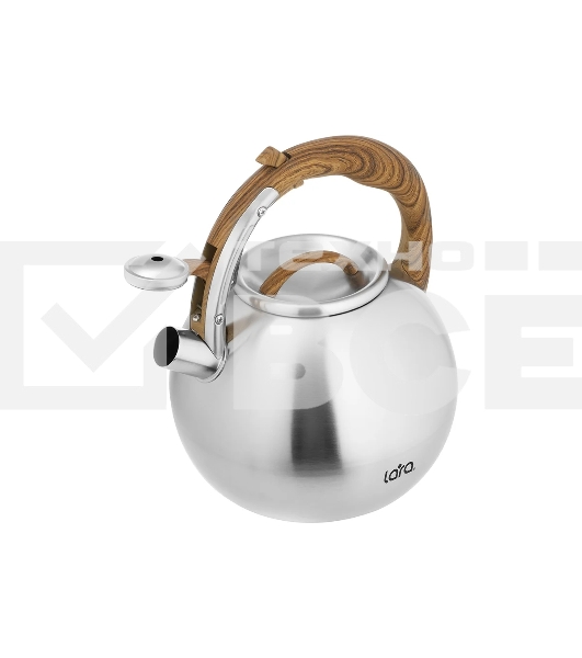 Чайник для плиты LARA LR00-82 4.5 л индукционное дно, свисток с кноп. механизмом, ручка нейлон