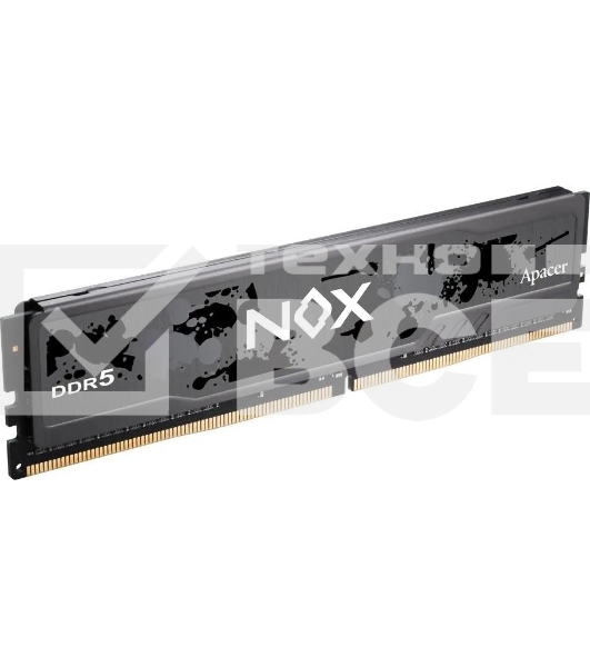 Оперативная память Apacer Nox, DDR5, 32Gb (2x16Gb), 5200MHz, CL40, DIMM, радиатор, серый/черный