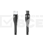 Кабель OLMIO STYLE, Type-C - Type-C, 60W, 1.2м, тканевая оплетка, черный, фото6