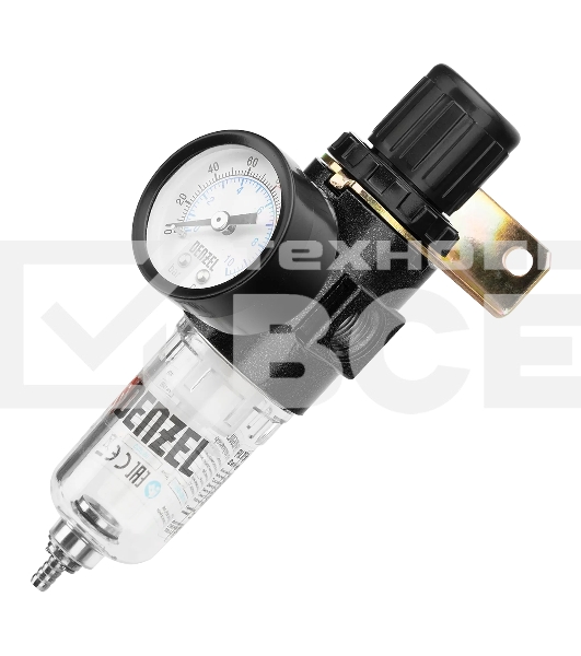 Фильтр-регулятор Denzel FR1500, 10 бар, 1500 л/мин, 1/4