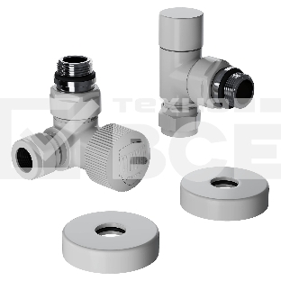 Набор термостатический трехосевой Royal Thermo Design Pro 15мм М30х1,5 (белый)