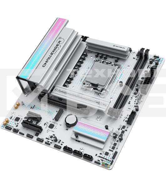 Материнская плата Maxsun MS-Challenger Z890M WIFI, LGA1851, Intel Z890, 2xDDR5, 3xSATA, 2xM.2, 1xPCIe 5.0 x16, 1xPCIe 4.0 x4, 1xPCIe 4.0 x1, 1xDP, 1xHDMI, 1x2.5Gb LAN, Wi-Fi 6, Bluetooth 5.2, 1xUSB-C 10Gbps, 4xUSB-A 5Gbps, 2xUSB-A 2.0, 3x3.5 мм, mATX