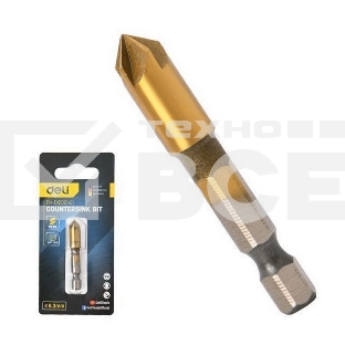 Зенковка конусная под М4 по металлу/дереву/пластику Deli DH-DJZ001-E1 8,3 мм, сталь HSS, угол заточки 90 град., шестигранный хвостовик
