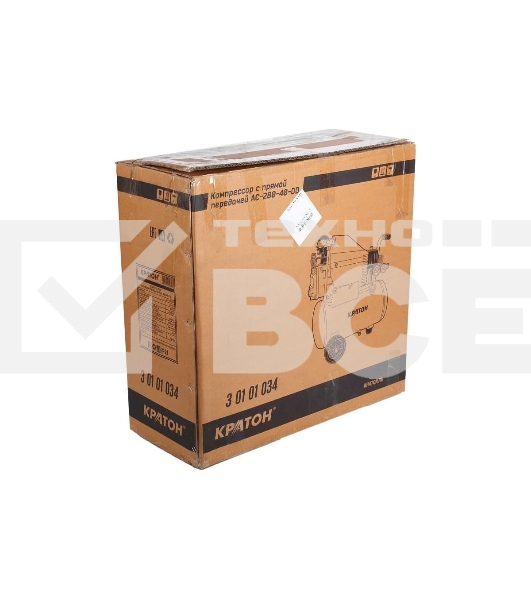 Компрессор КРАТОН AC-280-40-D Dпрямой 220В 2000Вт 280л/мин ресивер40л 32кг