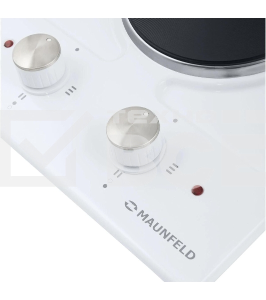 Электрическая варочная панель Maunfeld EEHE.32.4W, конфорок: 2 шт., эмаль, независимая, белый