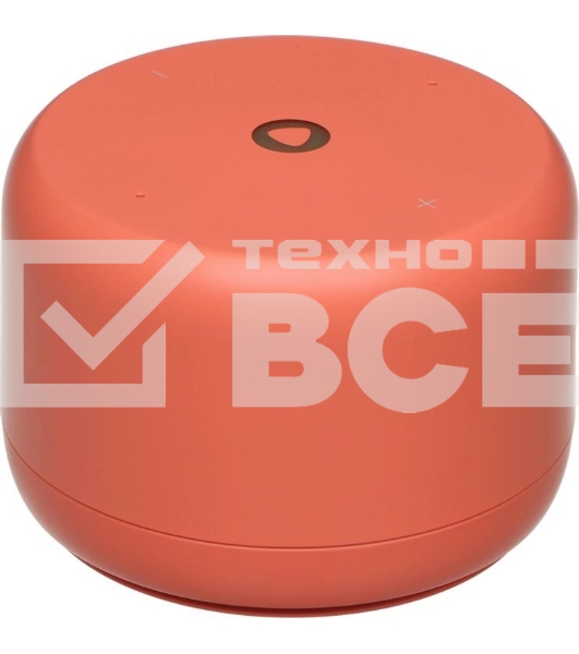 Умная колонка Яндекс Станция Лайт 2 LED, 6Вт, с экраном, 1 динамик, часы, Алиса, BT5.0, Wi-Fi, коралловый